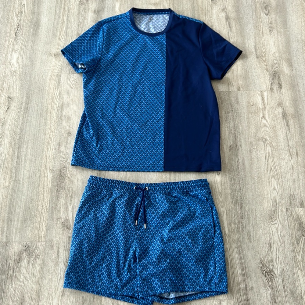 INC Colorblock Tee and matching short set